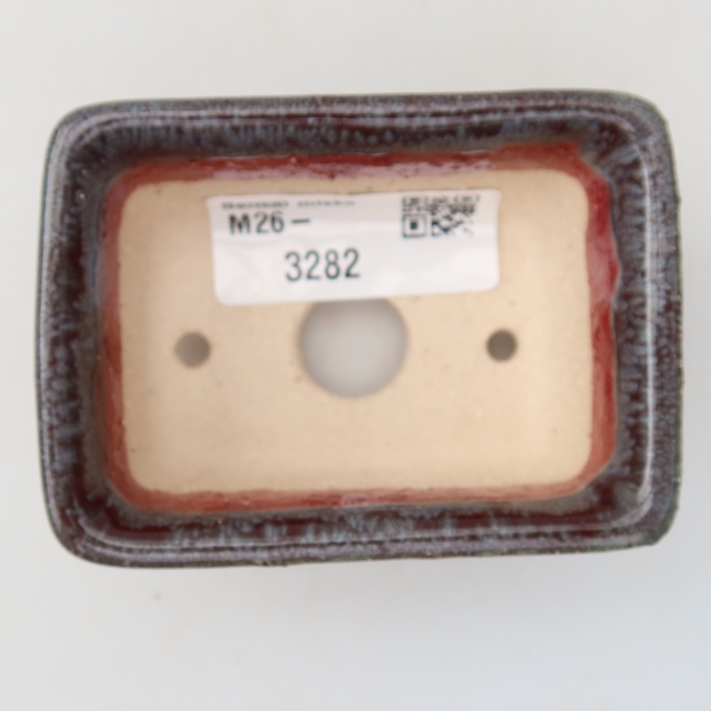 Pot à bonsaï en céramique 7,5 x 5,5 x 4 cm, couleur grise