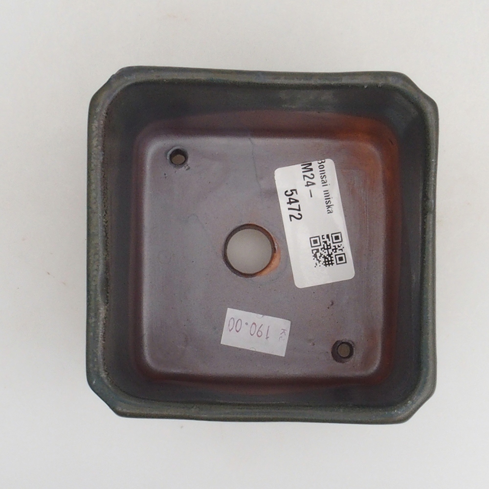 Bol à bonsaï en céramique 9,5 x 9,5 x 7 cm, gris