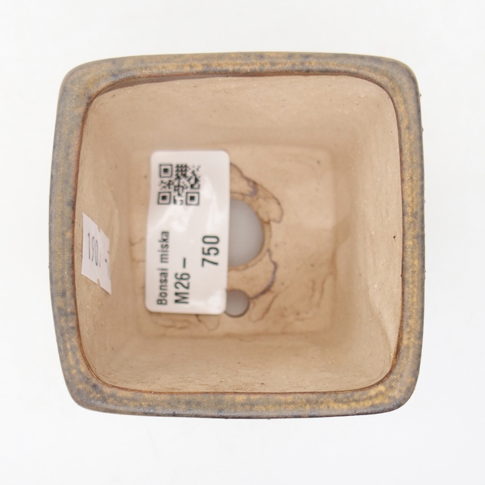 Bol à bonsaï en céramique 6,5 x 6,5 x 7 cm, brun