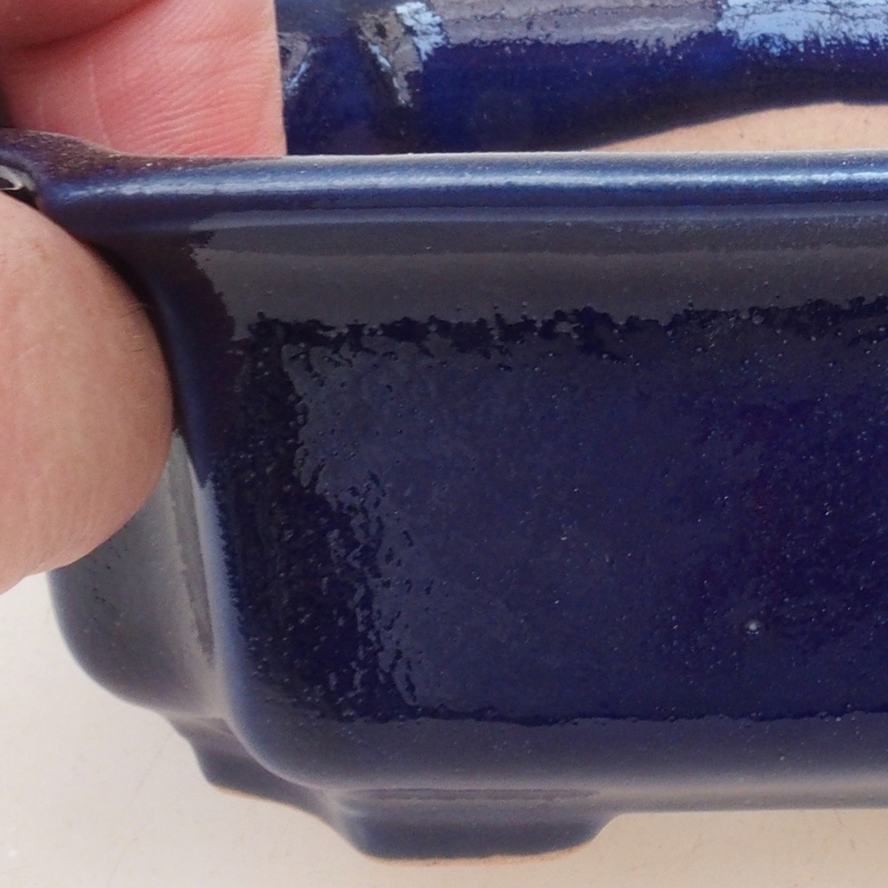 Bol à bonsaï H01 - 12 x 9 x 5 cm - bleu