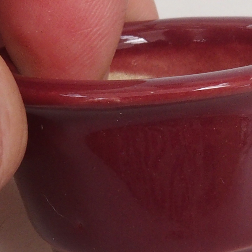 Mini bol bonsaï 4 x 4 x 2 cm, bordeaux