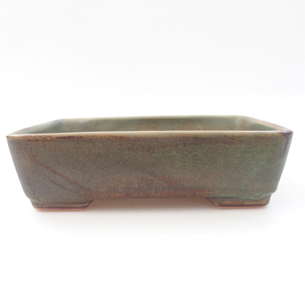 Bol à bonsaï en céramique 22 x 17 x 5 cm, vert