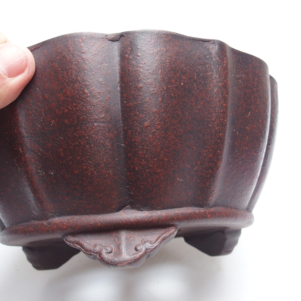 Bol 19 x 19 x 9,5 cm brun-rouge