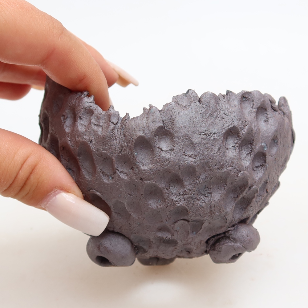 Coquille en céramique  10 x 9,5 x 7 cm, couleur métallique
