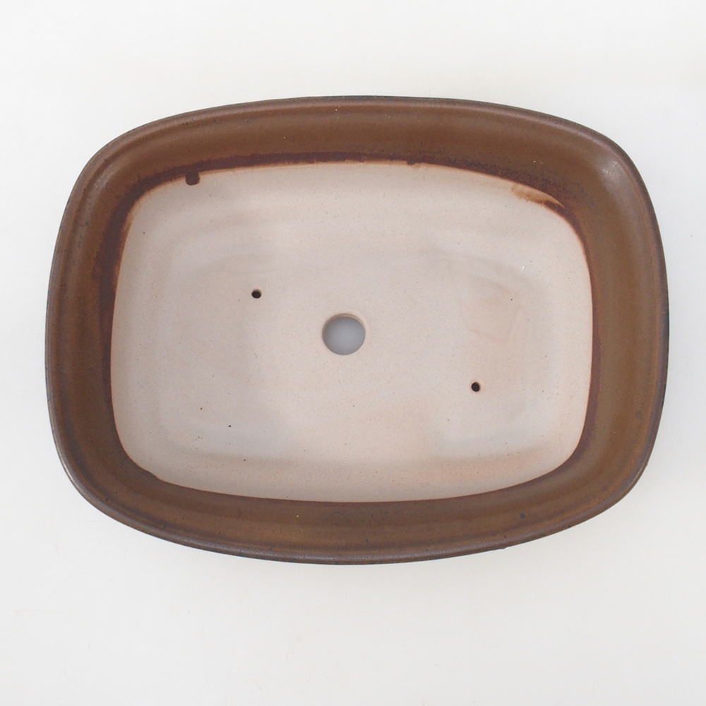 Bol à bonsaï H09 - 30 x 23 x 7,5 cm - brun