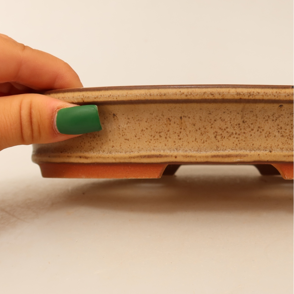 Bol en céramique  21 x 14,5 x 3,5 cm, couleur beige
