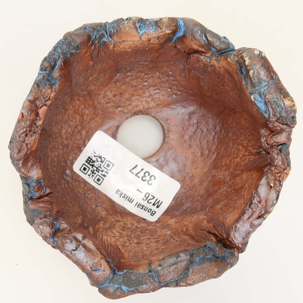 Coquille en céramique 9 x 9 x 6 cm , couleur bleue