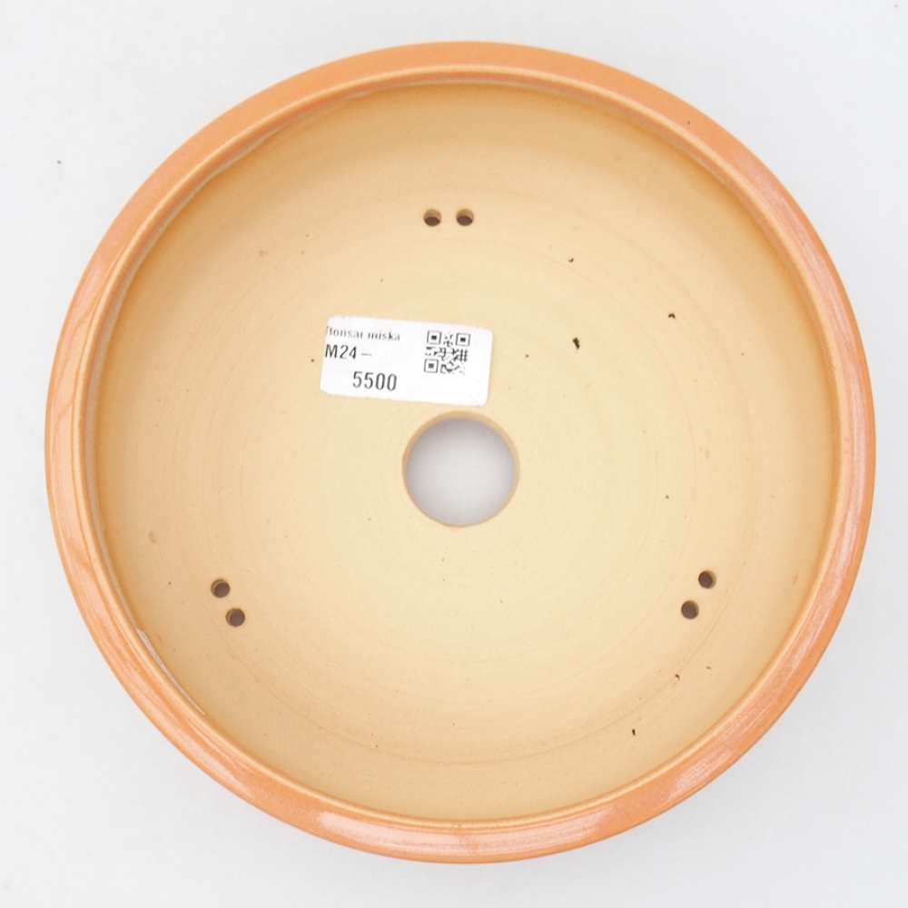 Bol à bonsaï en céramique 17,5 x 17,5 x 5 cm, orange