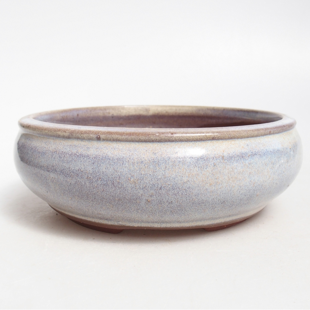 Bol à bonsaï en céramique 16 x 16 x 5,5 cm, couleur bleu