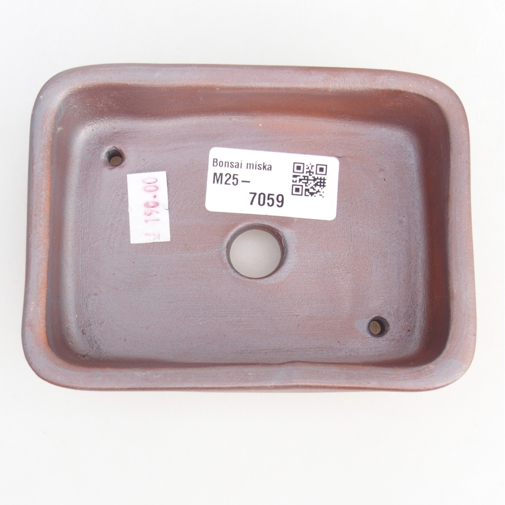 Bol à bonsaï en céramique 12,5 x 9,5 x 3,5 cm, couleur métal