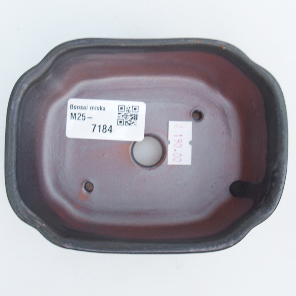 Bol à bonsaï en céramique 12,5 x 9,5 x 4,5 cm, gris