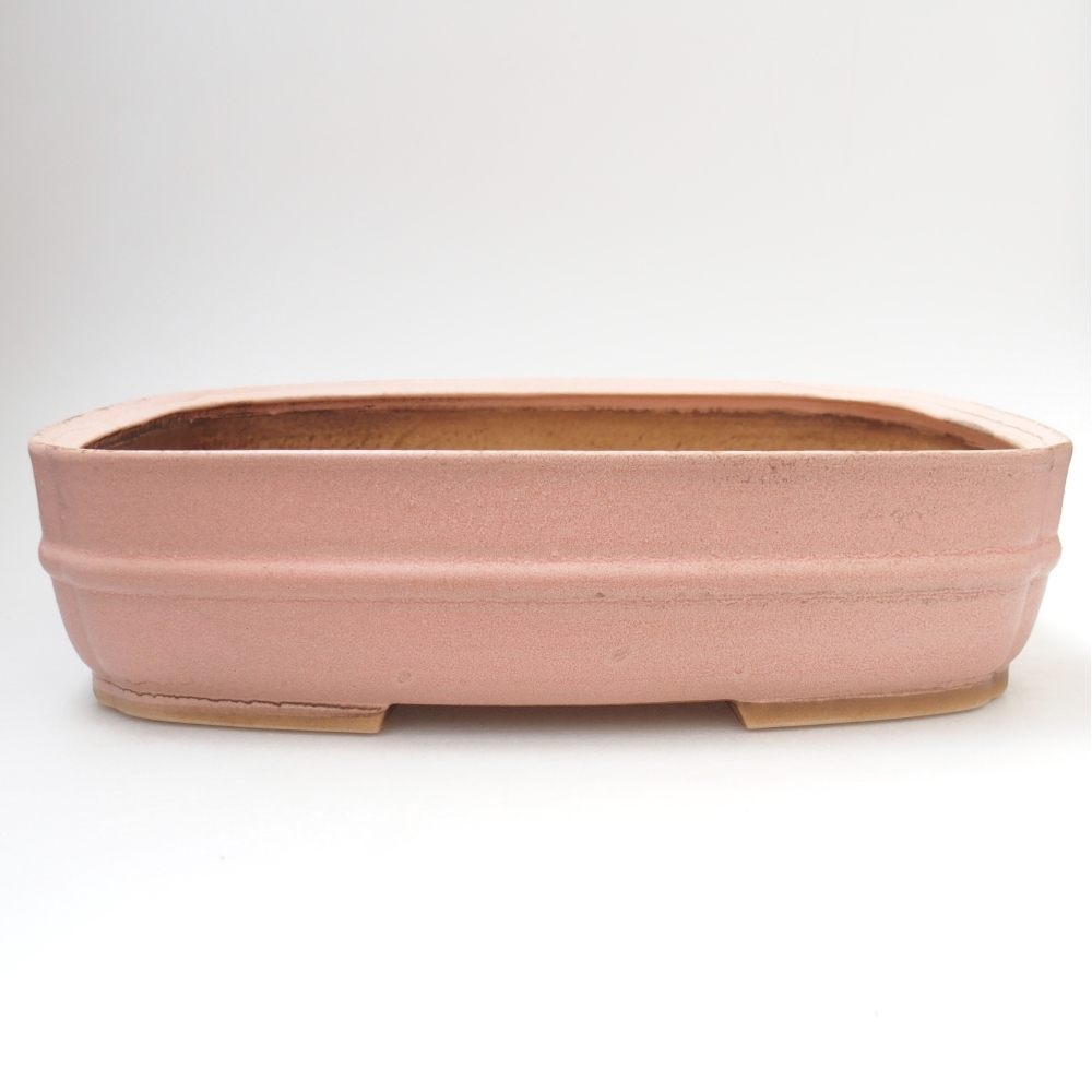 Bol à bonsaï en céramique 29 x 23 x 7 cm, rose