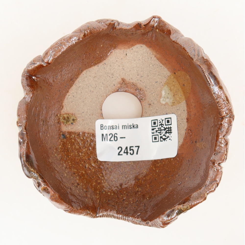 Coquille en céramique 9 x 8 x 6 cm , couleur marron