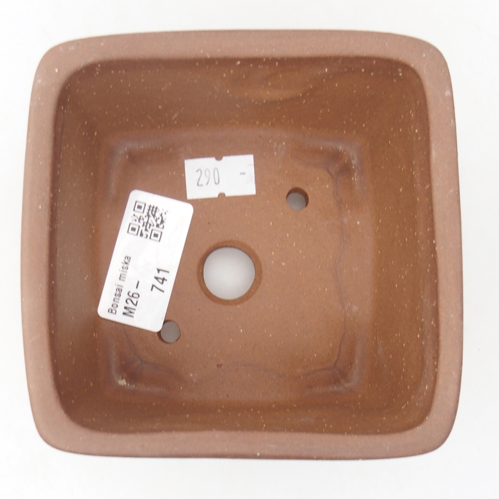 Bol à bonsaï en céramique 11 x 11 x 7 cm, brun