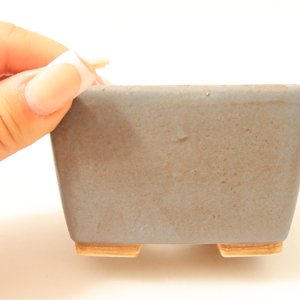 Bol à bonsaï en céramique 8,5 x 8,5 x 5,5 cm, couleur bleu