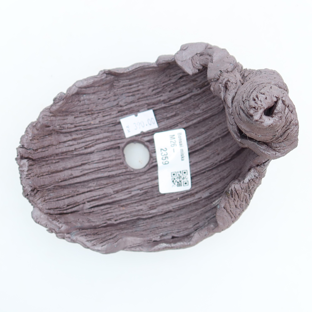 Coquille en céramique  13,5 x 11 x 15 cm, couleur marron