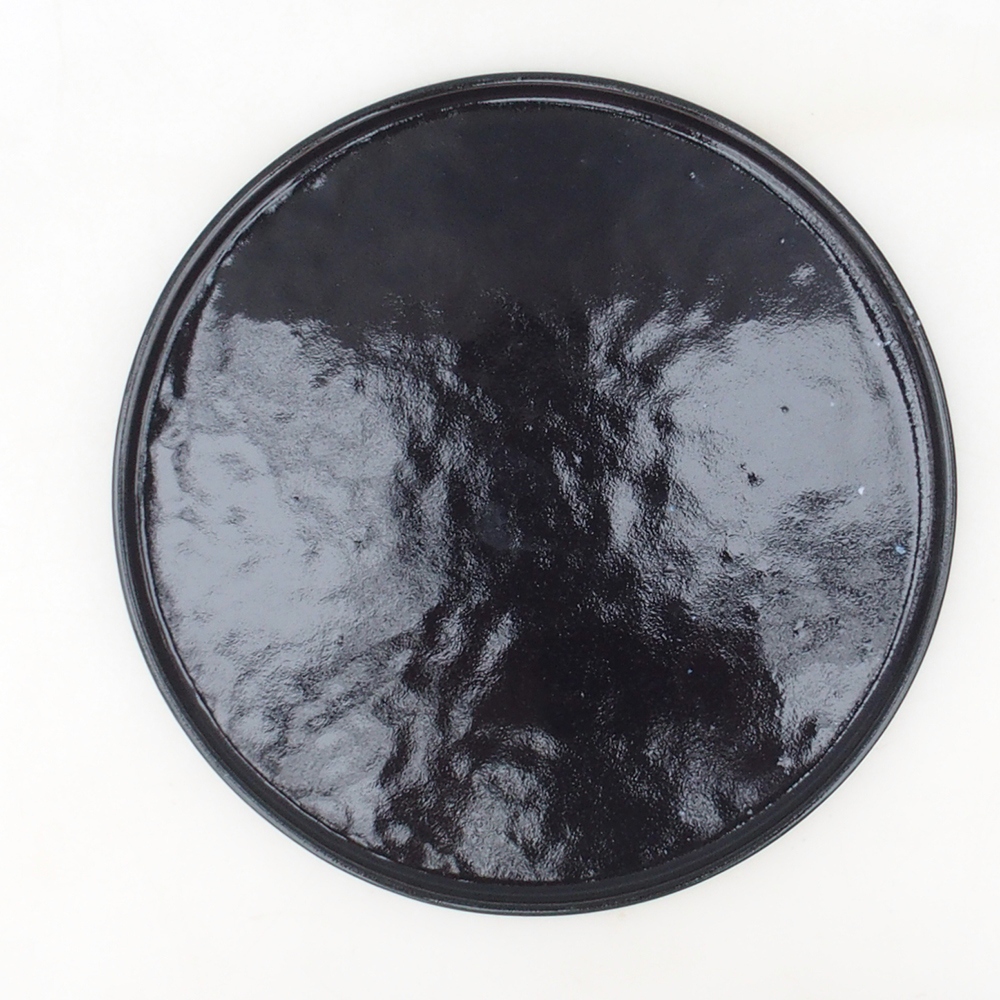 Console ronde pour bonsaïs D7-L - 28 x 28 x 1,5 cm - noir