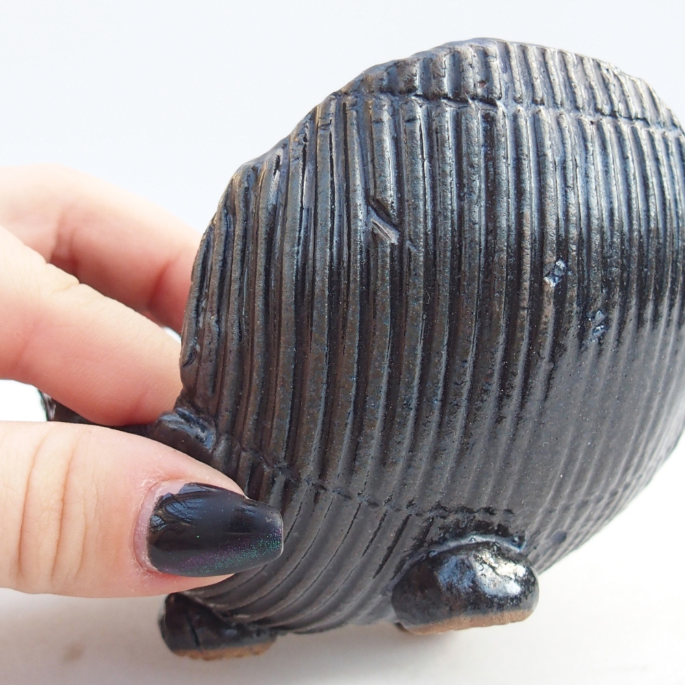 Coquille en céramique 10,5 x 9,5 x 6,5 cm , couleur bleu