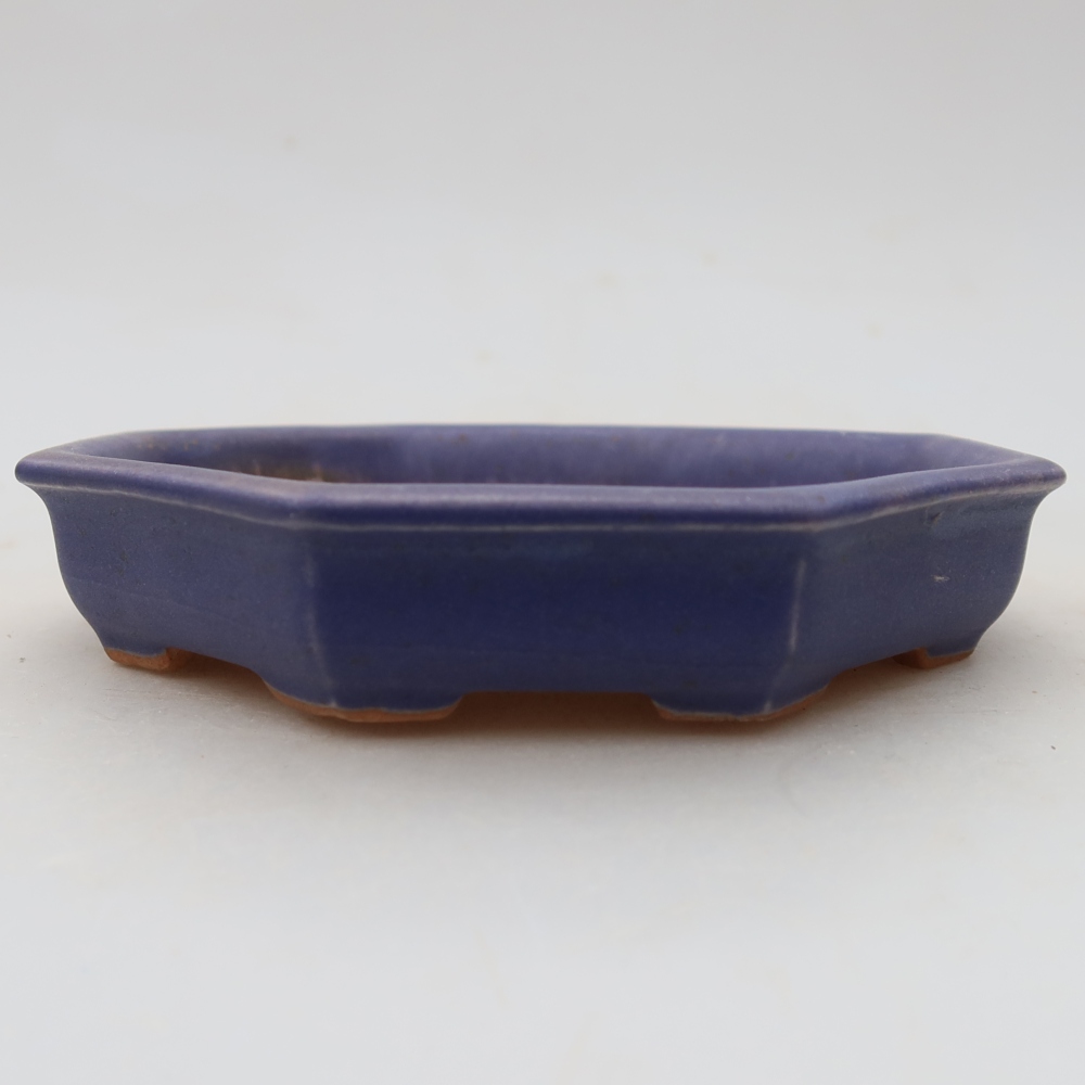 Pot à bonsaï en céramique 11,5 x 11,5 x 2,5 cm, couleur violette