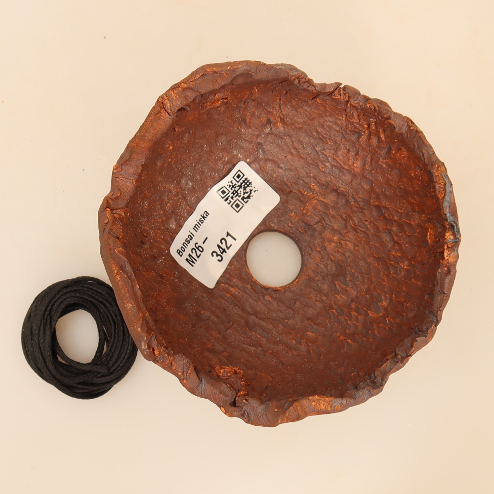 Coquille en céramique pour kokedama, 10 x 10 x 6,5 cm, couleur marron