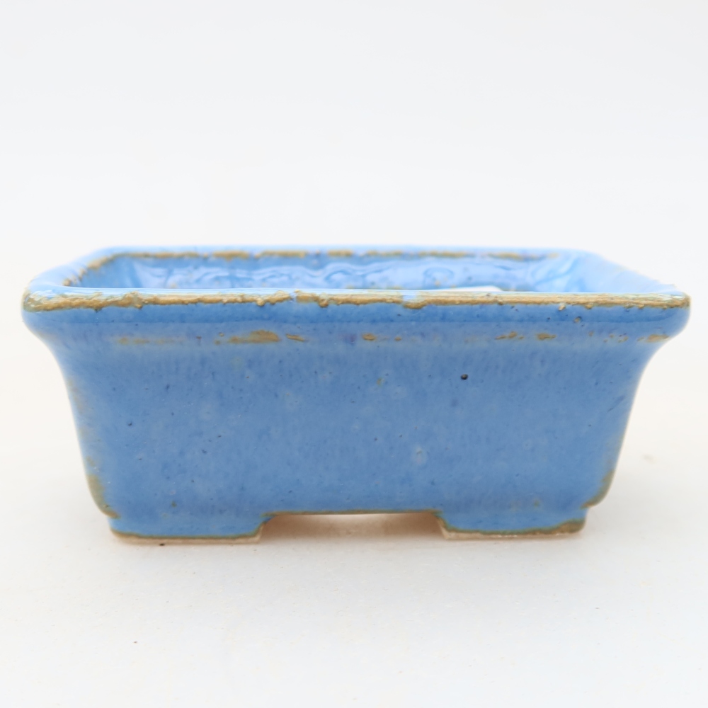 Bol à bonsaï en céramique 6,5 x 4 x 2,5 cm, couleur bleu