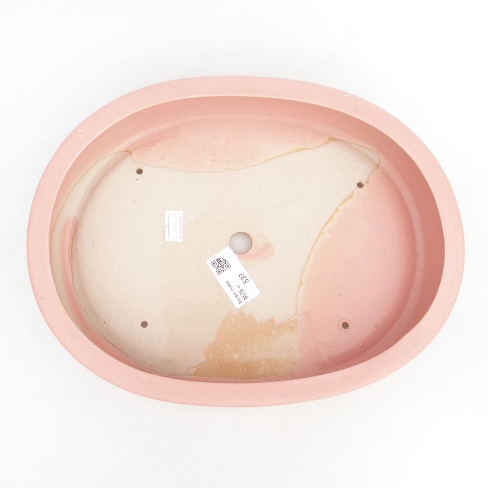 Bol à bonsaï en céramique 27 x 21 x 5 cm, rose