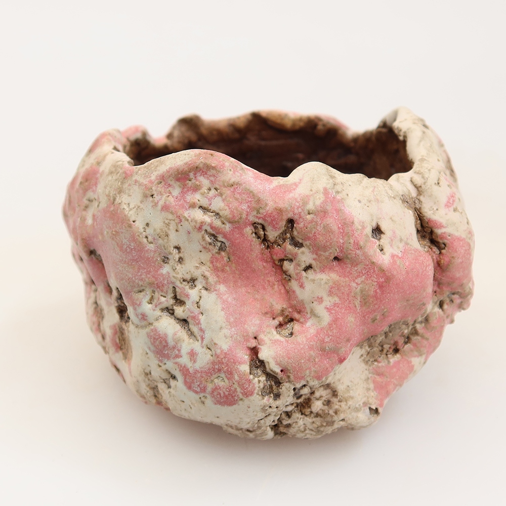 Coquille en céramique  6 x 6 x 5,5 cm , couleur rose