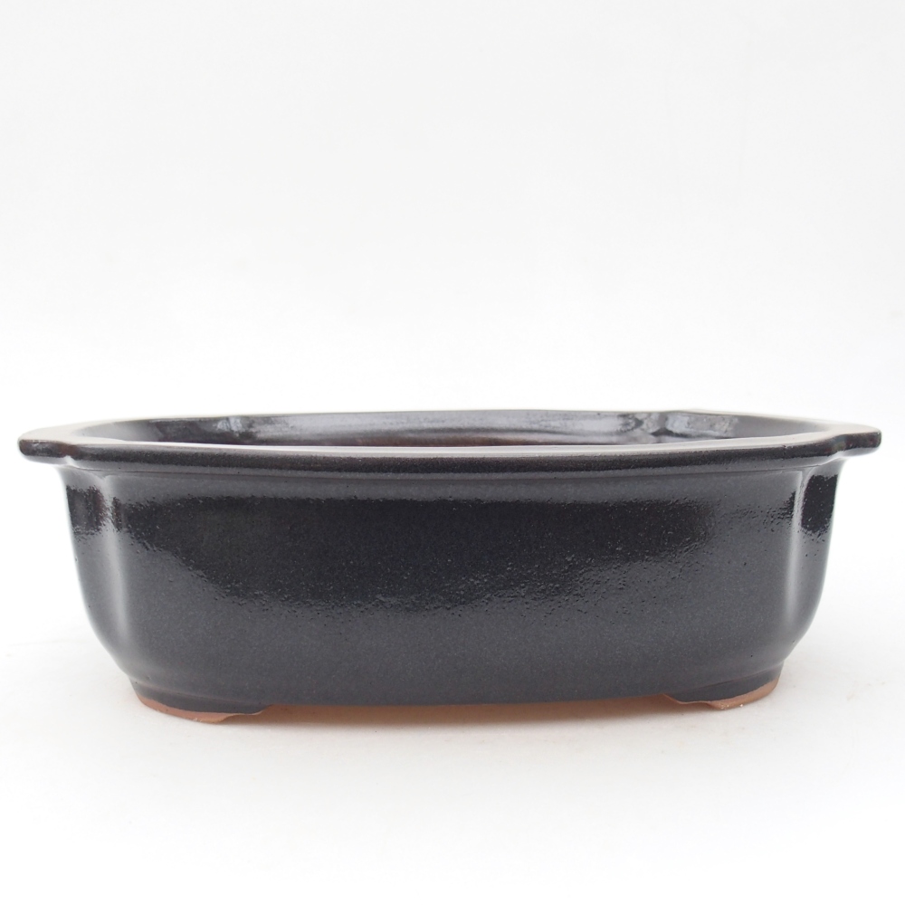 Bol à bonsaï en céramique 25 x 21 x 7,5 cm, gris