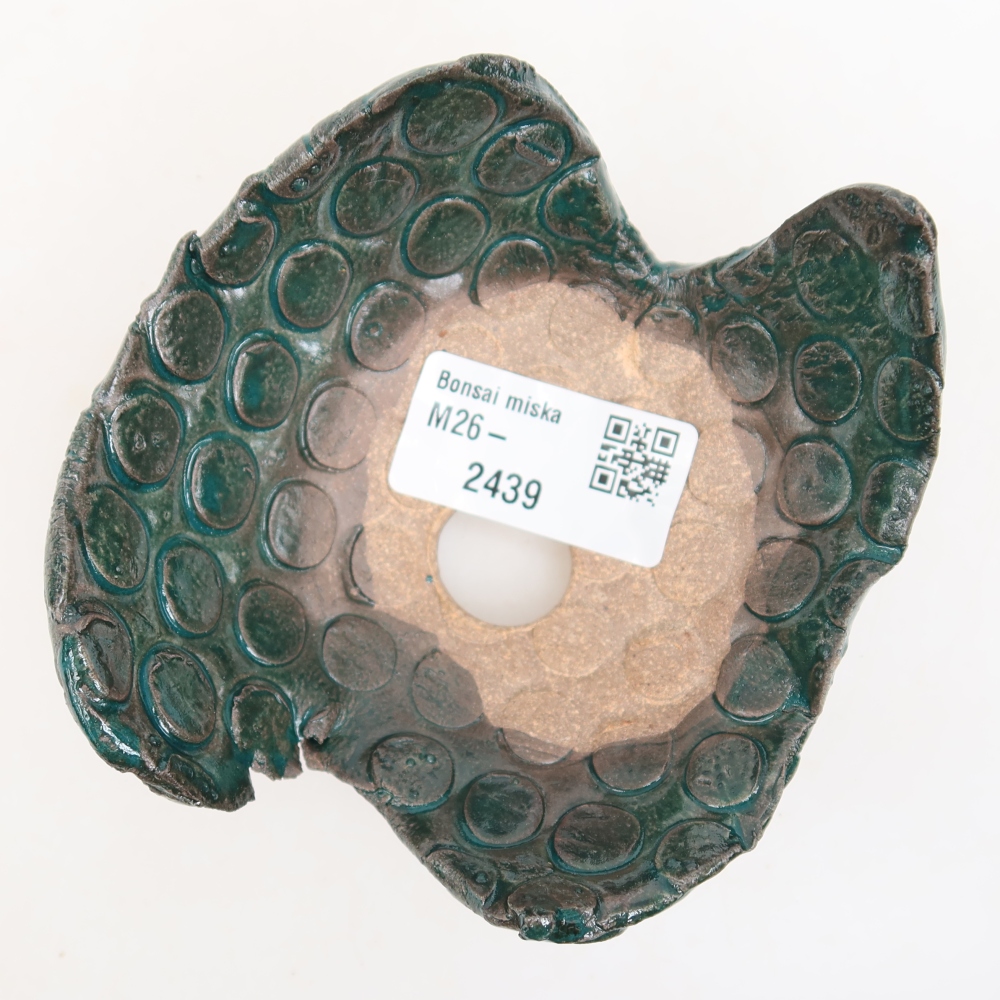 Coquille en céramique  10 x 9 x 6 cm, couleur verte
