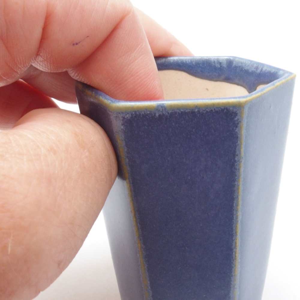 Mini bol bonsaï 4,5 x 4,5 x 6,5 cm, couleur bleu