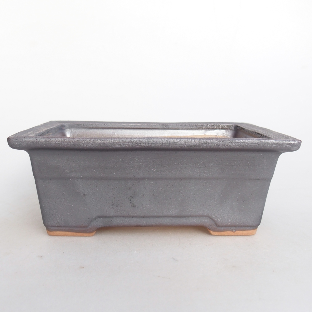 Bol à bonsaï en céramique 16 x 12 x 6 cm, couleur métal