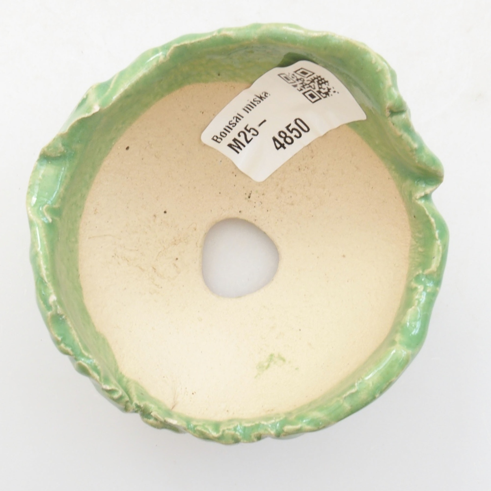 Coquille en céramique 7 x 7 x 5,5 cm , couleur verte