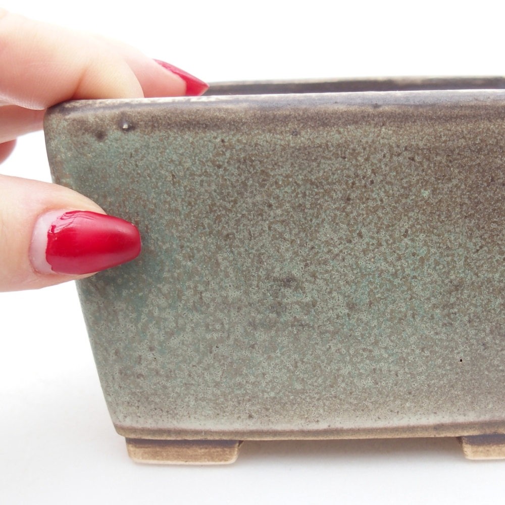 Bol à bonsaï en céramique 11 x 11 x 7 cm, vert