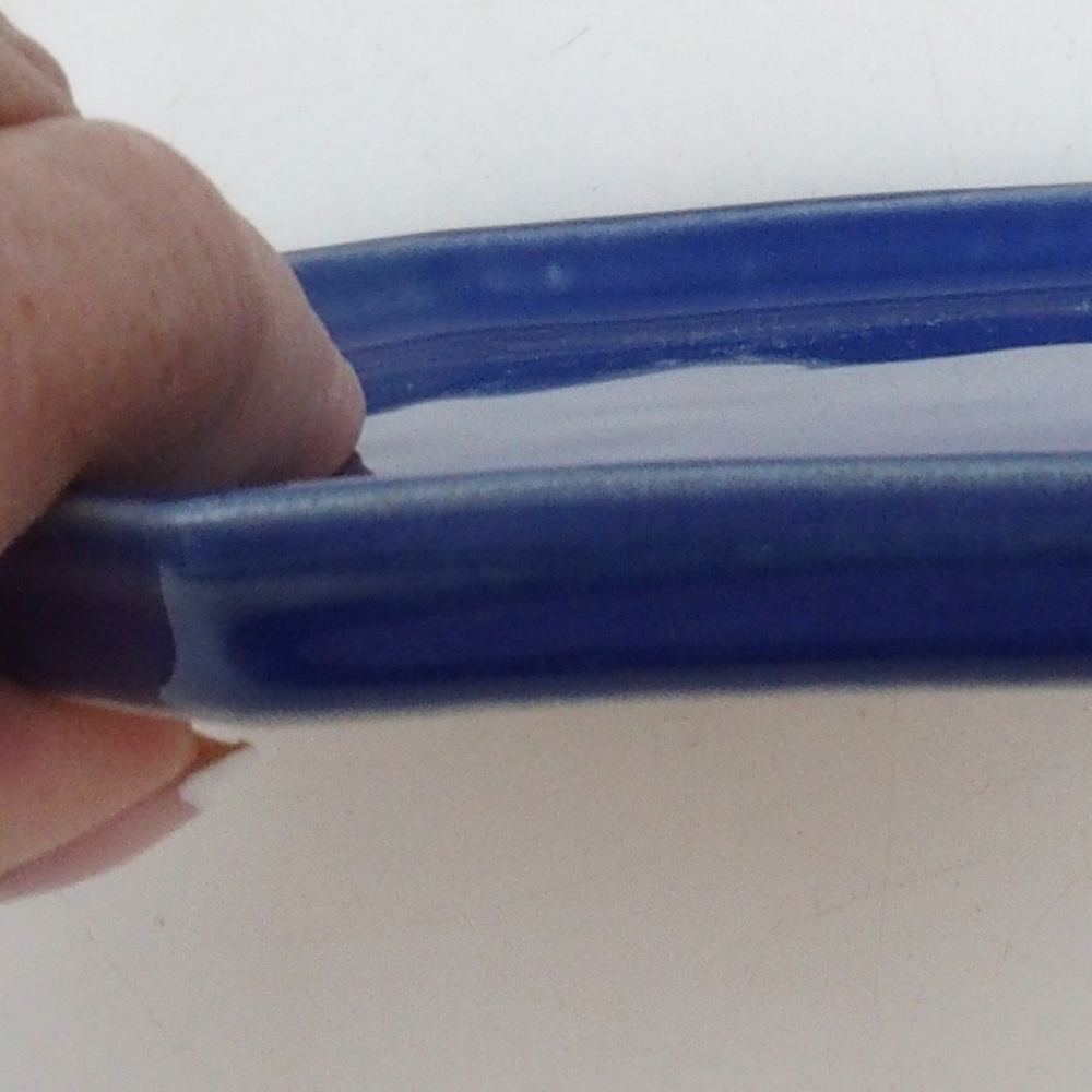 Bol en céramique H13 -12 x 12 x 1 cm - bleu