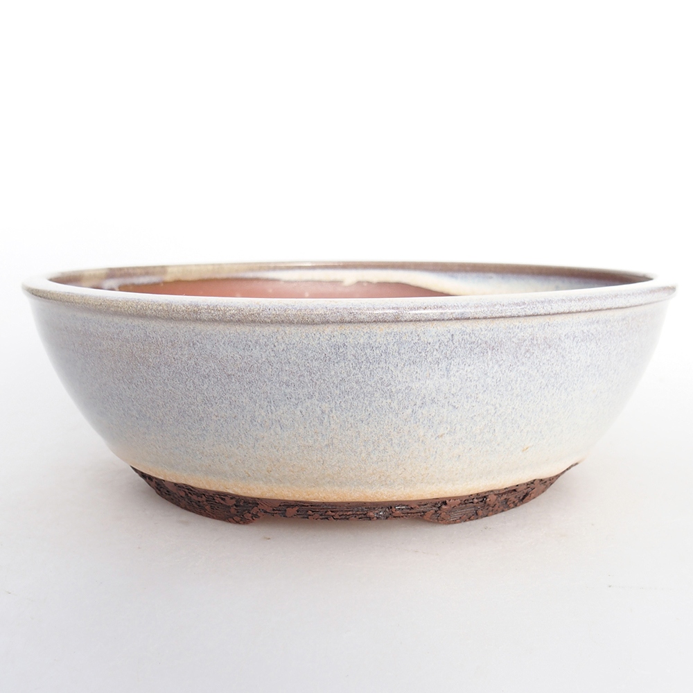 Bol à bonsaï en céramique 19,5 x 19,5 x 6,5 cm, couleur bleu