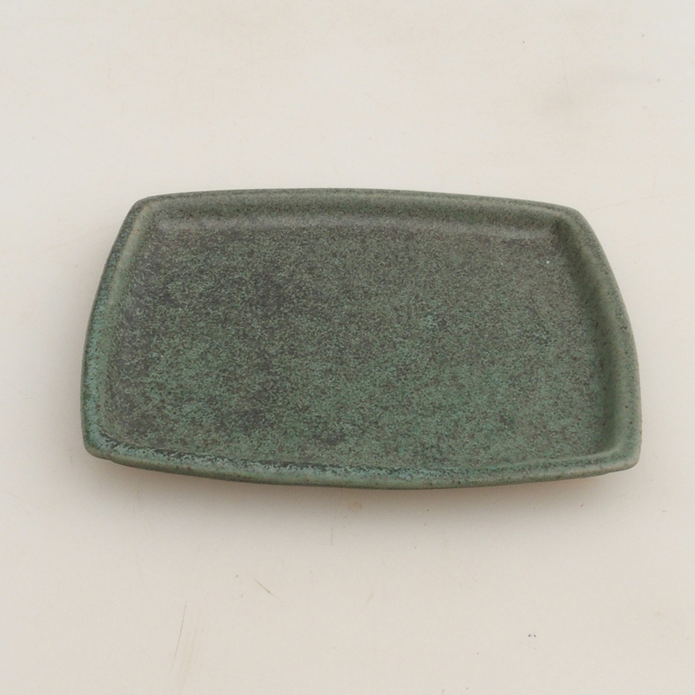 Soucoupe en céramique H11 - 11,5 x 9,5 x 1 cm - vert