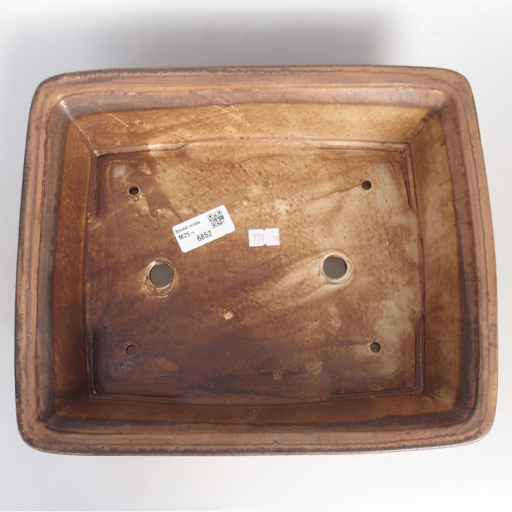 Bol à bonsaï en céramique 29,5 x 24 x 8 cm, brun