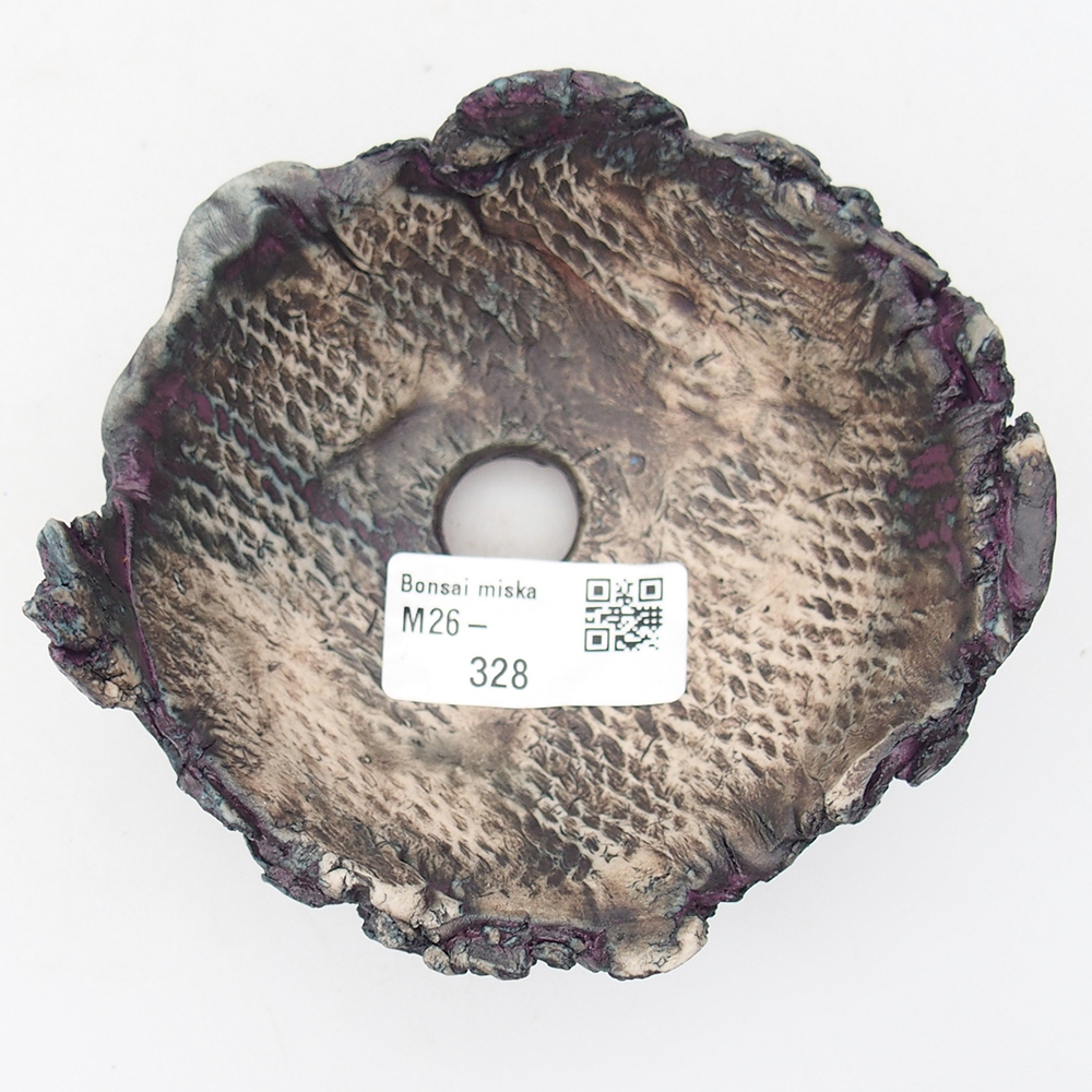 Coquille en céramique 11 x 10 x 6 cm , couleur violet