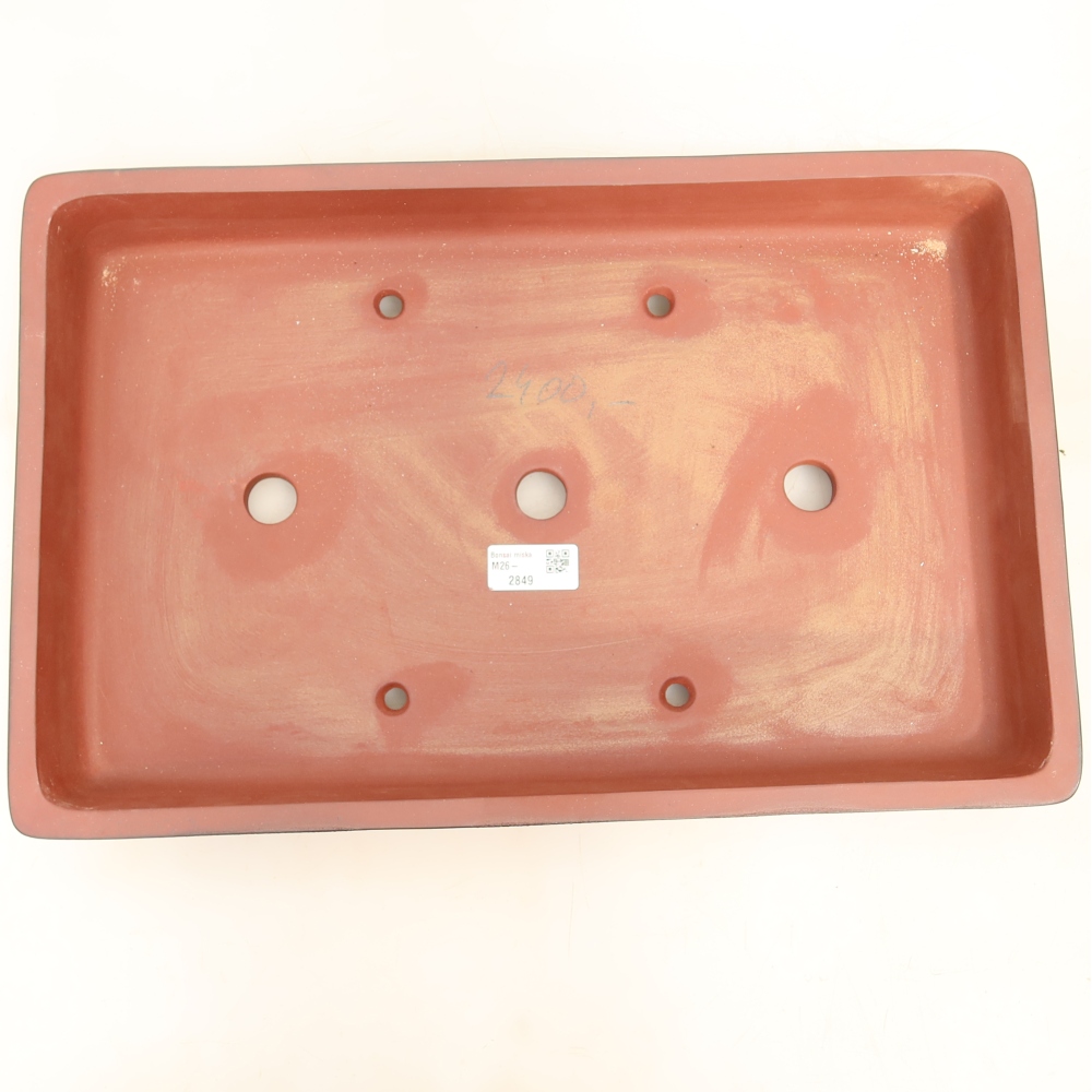 Bol en céramique  45 x 29 x 6,5 cm, couleur brique - RETRAIT SUR PLACE UNIQUEMENT ou livraison sur palette
