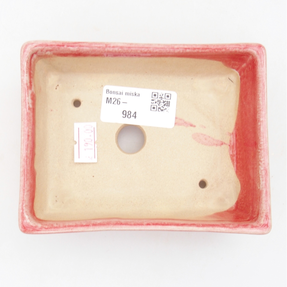 Bol à bonsaï en céramique 11,5 x 9 x 3,5 cm, couleur rouge