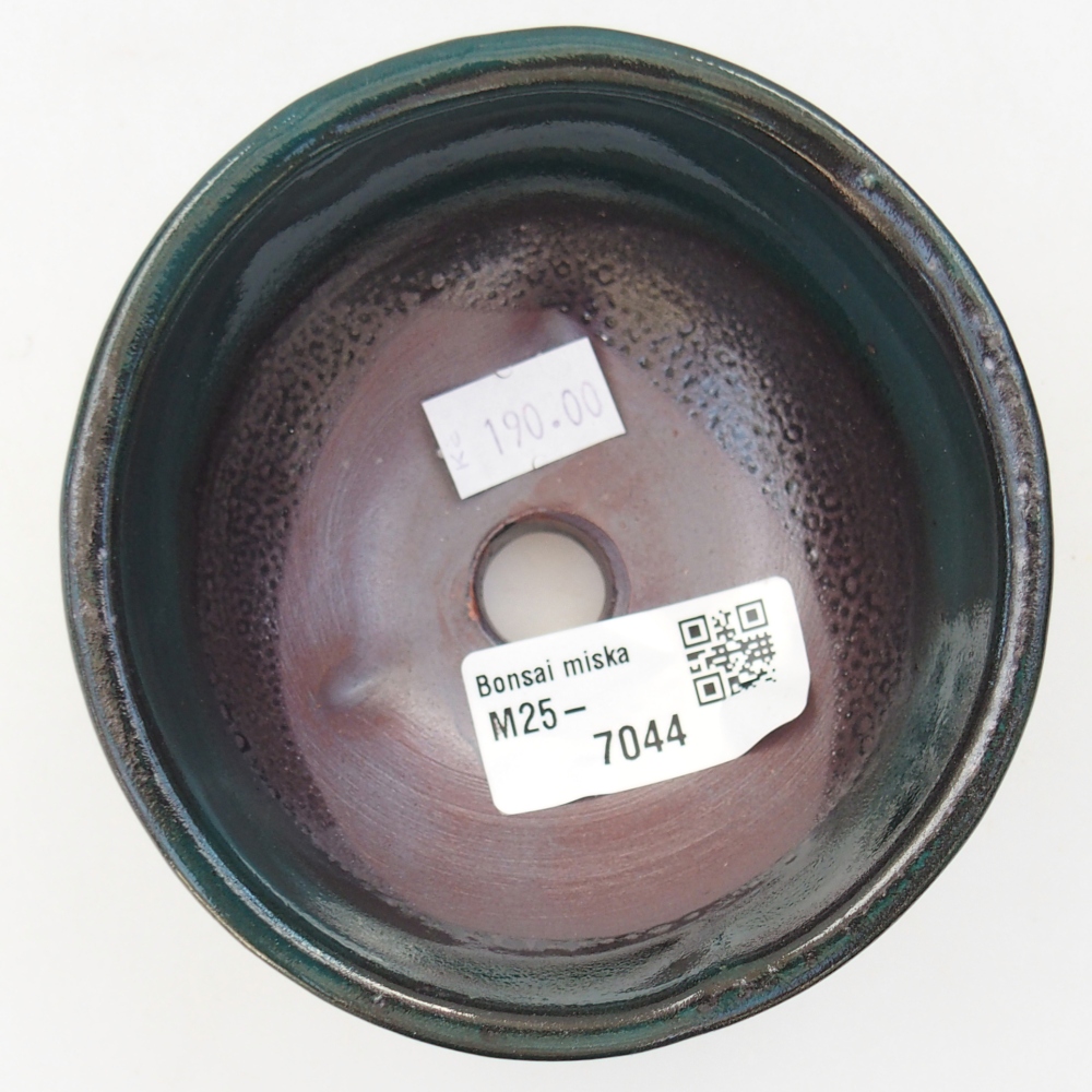 Bol à bonsaï en céramique 9,5 x 9,5 x 5 cm, vert