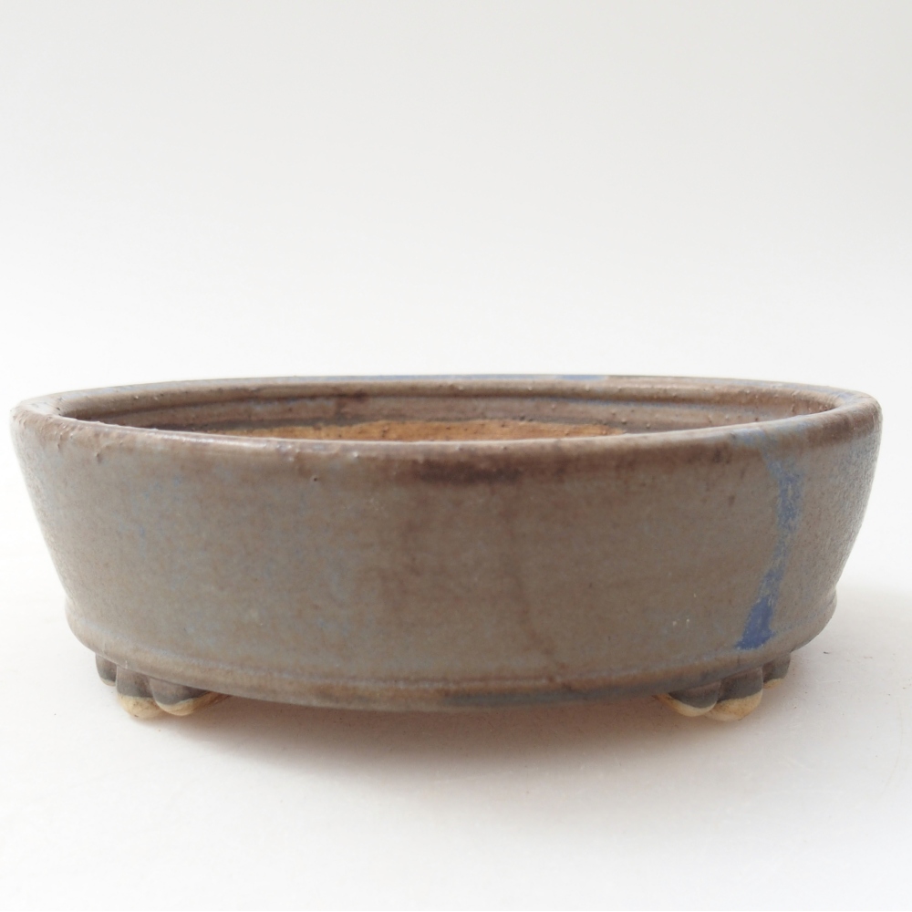 Bol à bonsaï en céramique 13,5 x 13,5 x 4 cm, couleur bleu