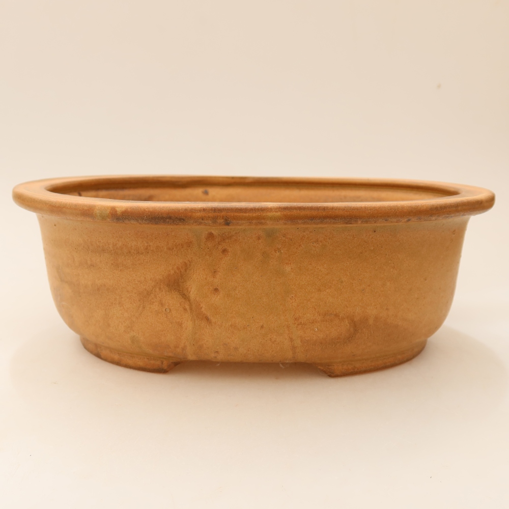 Bol à bonsaï en céramique 23 x 19 x 7 cm, brun