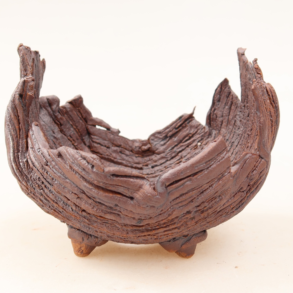 Coquille en céramique  9,5 x 8,5 x 8 cm, couleur marron