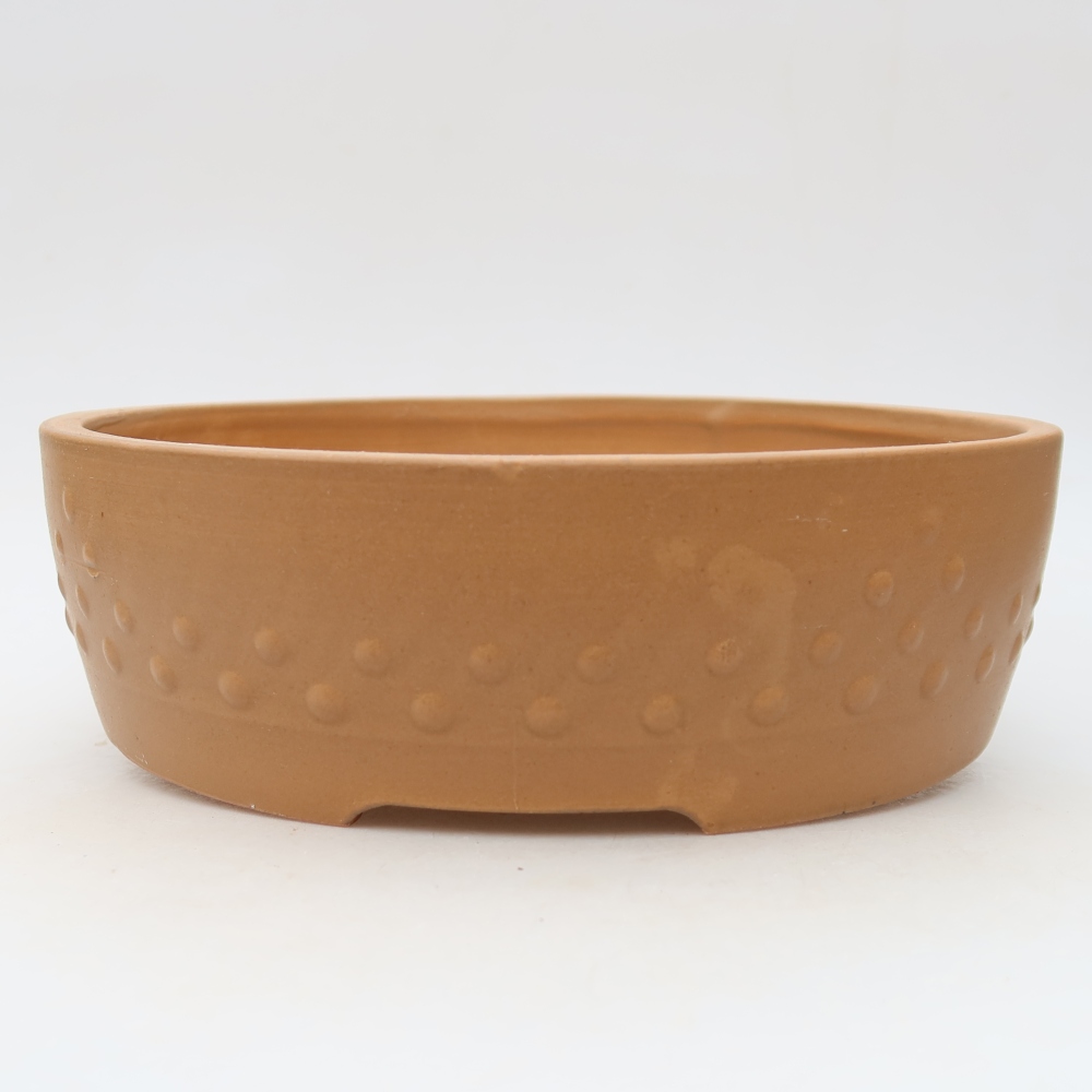 Pot à bonsaï en céramique 24 x 24 x 7 cm, couleur marron