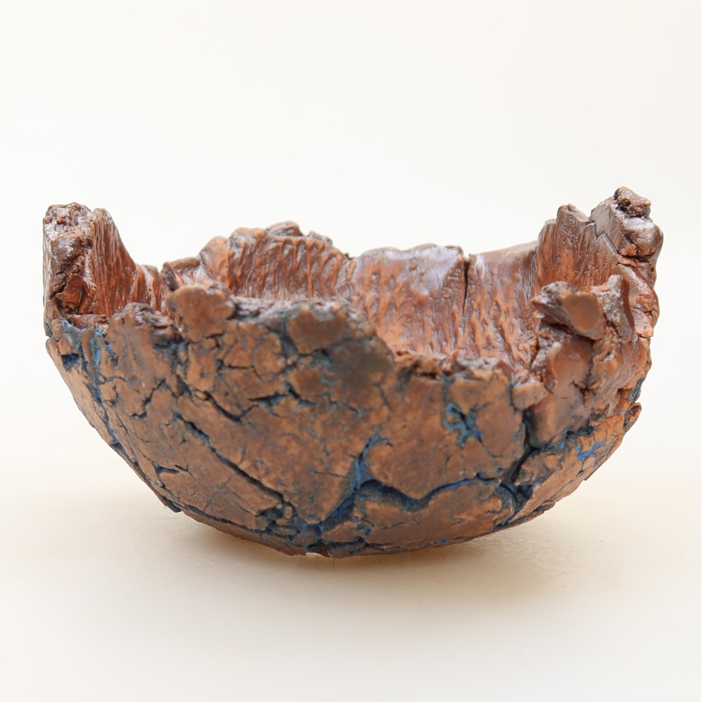 Coquille en céramique 11 x 10,5 x 6,5 cm, couleur bleue