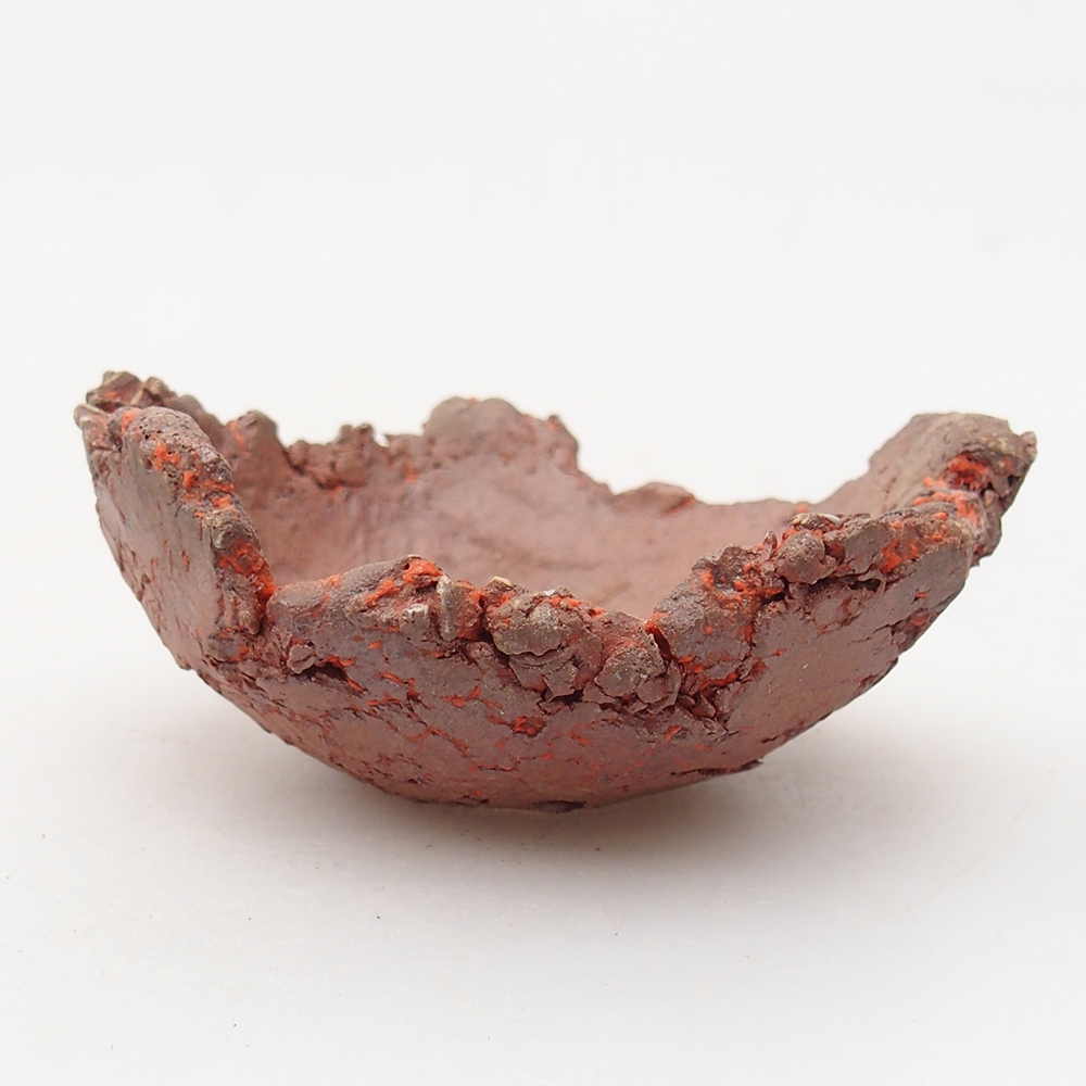 Coquille en céramique 7,5 x 6,5 x 3,5 cm , couleur orange