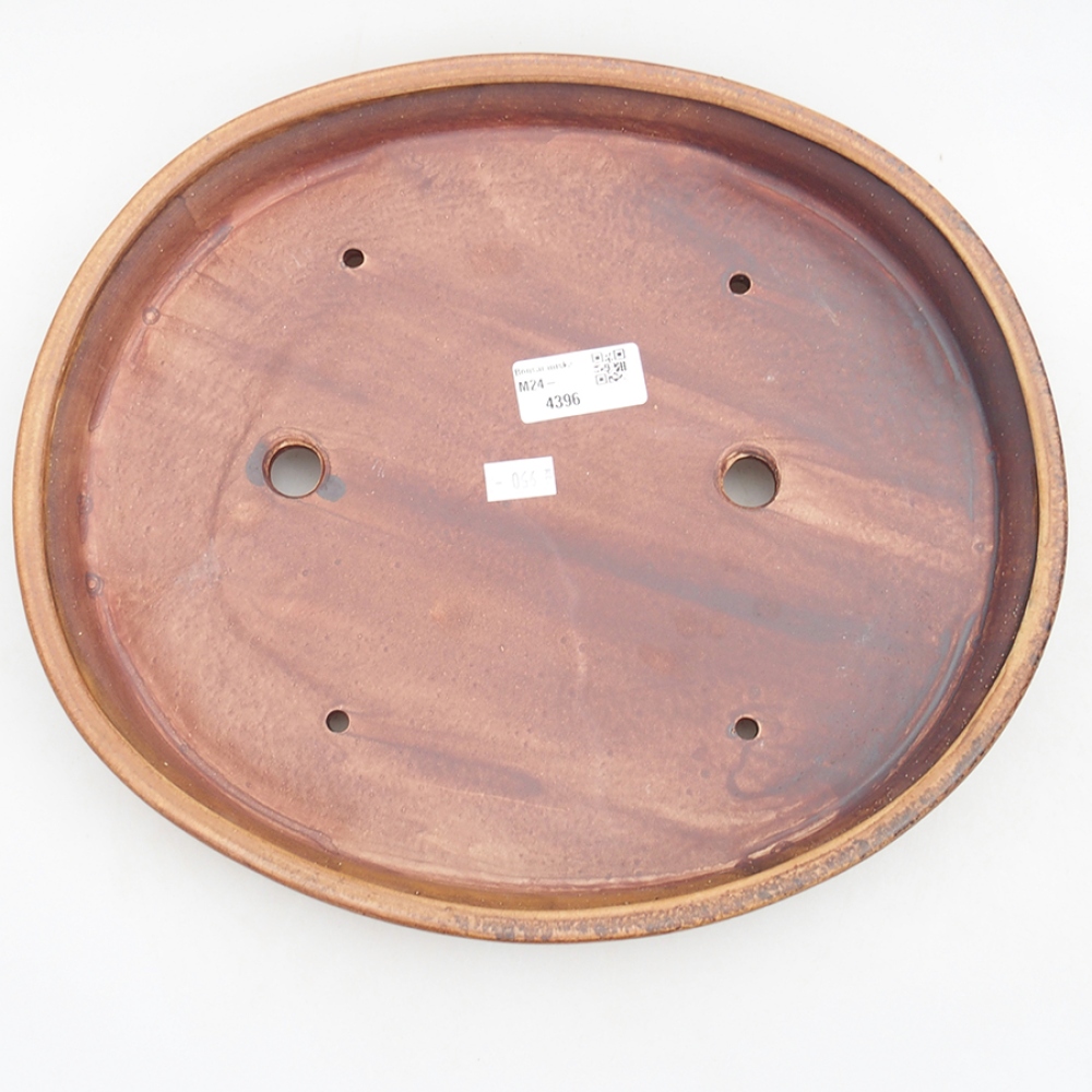 Bol à bonsaï en céramique 31 x 27 x 4 cm, brun