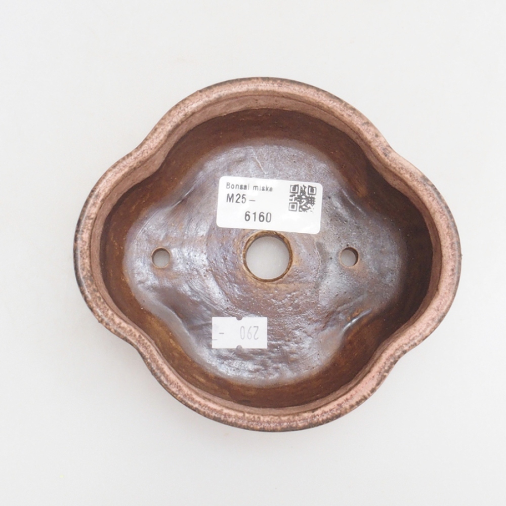 Bol à bonsaï en céramique 10 x 8,5 x 4 cm, brun