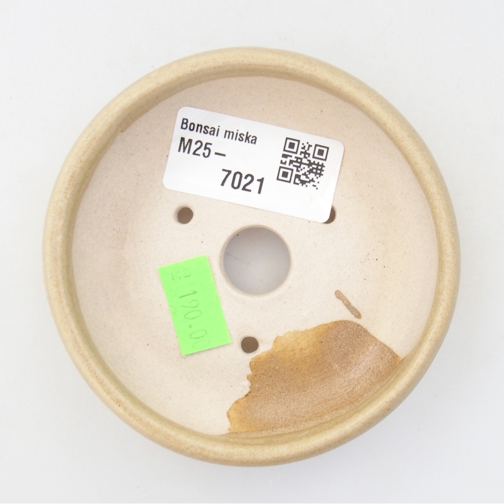 Bol à bonsaï en céramique 9 x 9 x 2,5 cm, couleur beige